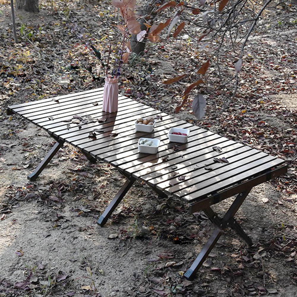 톨른캠퍼 소나무 원목 롤 테이블 / 접이식 캠핑 테이블 소형 V2 (B급 세일제품)